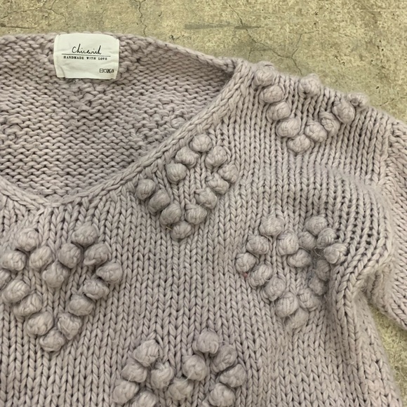 Bloggers favourite chic wish lavender bubble heart 3d sweater - Picture 8 of 8